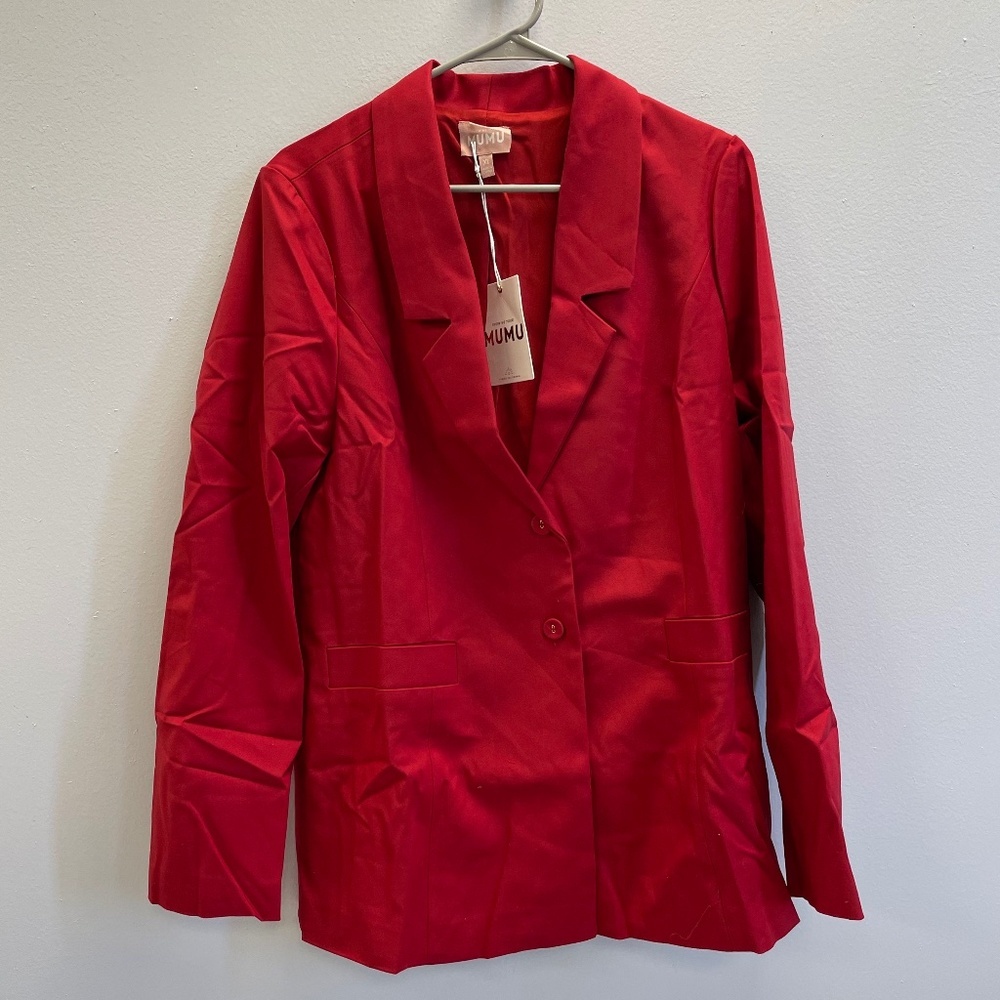 Show Me Your Mumu Major Blazer Red Suiting - L/XL/XXL - NWT - Picture 1 of 6